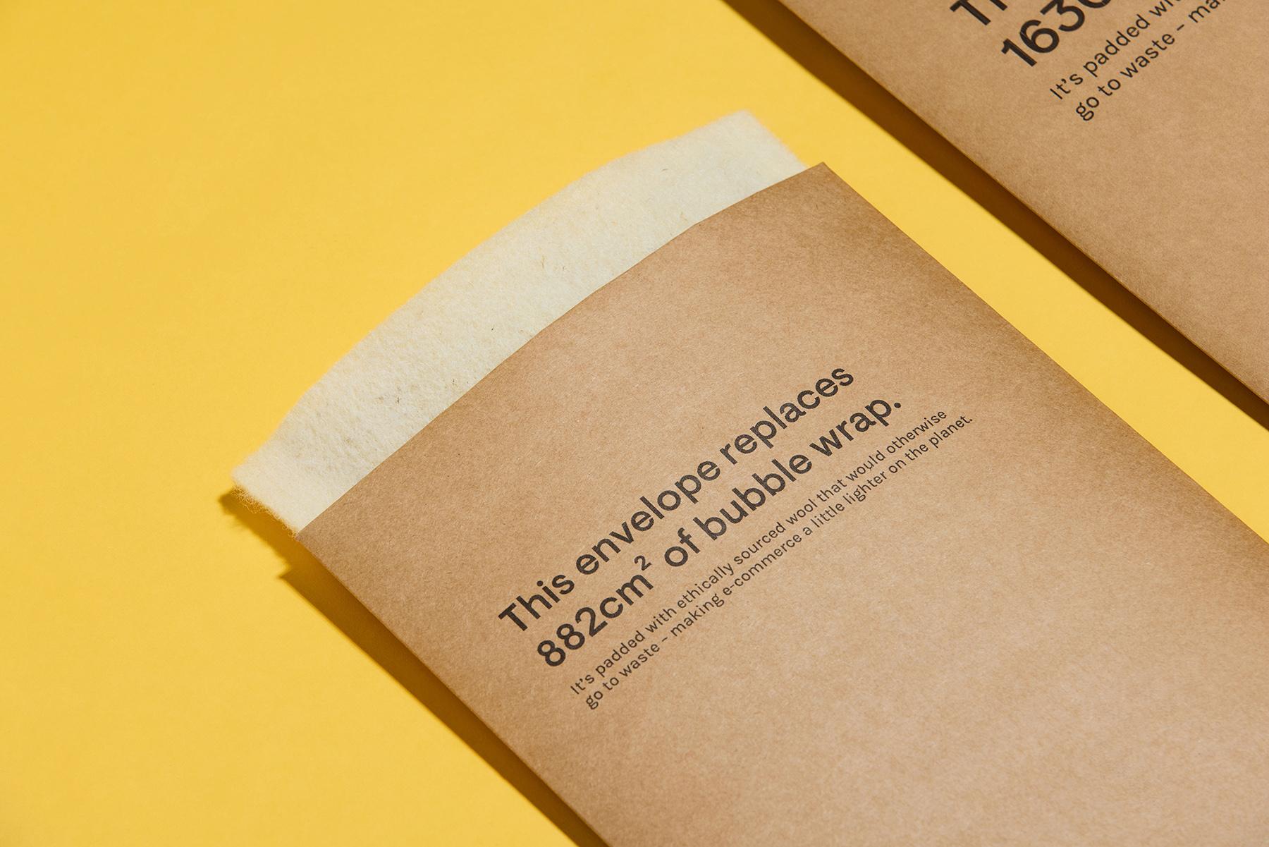 Waste wool padded envelope - Image 1